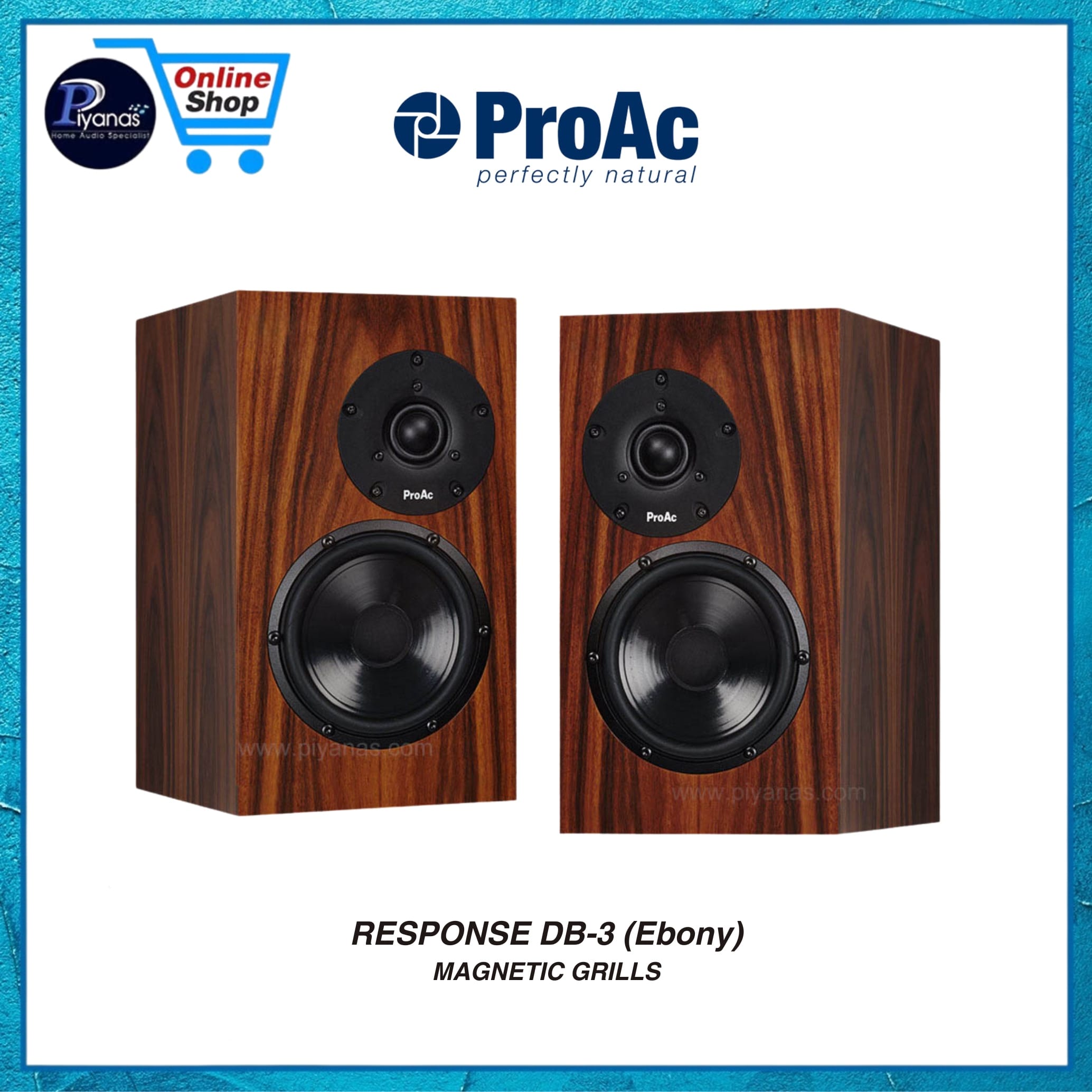 ลำโพงบุ๊คเชลฟ์ : PROAC : RESPONSE DB-3 MAGNETIC GRILLS (EBONY)_1